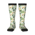 thumbnail image 1 of Fotbe Hawaiian Style print Women's Men's Novelty Crew Socks Cotton Socks Knee High Socks for Walking,Running,Nurses,Pregnancy, 1 of 8