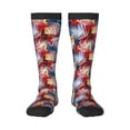 thumbnail image 1 of Fotbe Hawaiian Style print Women's Men's Novelty Crew Socks Cotton Socks Knee High Socks for Walking,Running,Nurses,Pregnancy, 1 of 9
