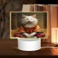 thumbnail image 1 of Fotbe Haystack Meditating Cat Pattern Acrylic Night Light Gift with 3 Color ModesTouch-Sensitive LED Lamp Perfect Gift for Mother's Day, Birthday, or Christmas, 1 of 9