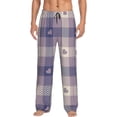 thumbnail image 1 of Fotbe Heart Check Plaid Men's Pajama Pants,Sleepwear Pants,Pj Bottoms Drawstring And Pockets-Medium, 1 of 9