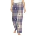 thumbnail image 1 of Fotbe Heart Check Plaid Women's Pajama Pants,Sleepwear Pants,Pj Bottoms Drawstring And Pockets-Medium, 1 of 9