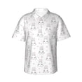 thumbnail image 1 of Fotbe Heart Rabbit Hawaiian Shirt for Men Unisex Summer Beach Casual Short Sleeve Cotton Linen Button Down Shirts-XX-Large, 1 of 9