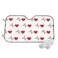 thumbnail image 1 of Fotbe Heartbeat Symbol Car Windshield Sunshade | Sun Visor Protector Front Window Shade, Keeps Out UV Rays, Keeps Your Vehicle Cool-Medium, 1 of 7