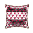 thumbnail image 1 of Fotbe Hearts And Lines Pattern Velvet Decorative Throw Pillow Covers with Elegant Piping, Soft Plush Cushion Cover for Sofa, Bed, Car, Office-20"x20", 1 of 8
