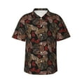 thumbnail image 1 of Fotbe Hearts and French Bulldog Hawaiian Shirt for Men Unisex Summer Beach Casual Short Sleeve Cotton Linen Button Down Shirts-XX-Large, 1 of 9