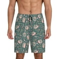 thumbnail image 1 of Fotbe Hedgehogs and Flowers Pajama Shorts for Men, Men's Pajama Bottoms, Sleepwear,Short Pajama Pants-XX-Large, 1 of 9