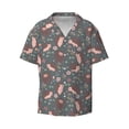 thumbnail image 1 of Fotbe Hedgehogs and Flowers1 print Short Sleeve Button Down Shirts for Men Casual Summer Beach Wrinkle Free Shirt-3X-Large, 1 of 7