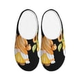 thumbnail image 1 of Fotbe Hello Spring Sunflower Gnomes Pattern Women's Fuzzy Curly Fur Memory Foam Loafer Slippers Indoor Outdoor Slippers Winter Home Shoes-37/38, 1 of 7