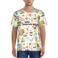 thumbnail image 1 of Fotbe Hello Summer Baseball Jersey Shirt for Men and Women, Casual Short Sleeves Button Down T-Shirt-X-Large, 1 of 9