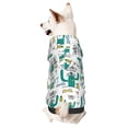 thumbnail image 1 of Fotbe Hello Summer Print Small Dog Sweater Hoodies Pet Grey Hooded Soft Fleece Sweatshirts with Pocket Fall Winter Puppy Cat Sweaters Warm Clothes-X-Large, 1 of 7