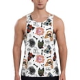 thumbnail image 1 of Fotbe Hip Hop Dog Pattern Men's Quick Dry Workout Tank Top Gym Muscle Tee Fitness Bodybuilding Sleeveless T Shirt Breathable Workout Shirt-XX-Large, 1 of 1