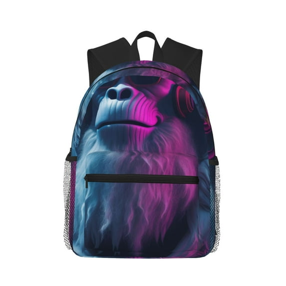 Fotbe Hip-Hop Glasses Gorilla Lightweight Casual Laptop Backpack for Men and Women, Daily use Waterproof backpack, Backpack for College