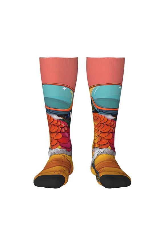 Hip Hummingbird In Jacket print Women's Men's Novelty Crew Socks Cotton Socks Knee High Socks for Walking,Running,Nurses,Pregnancy
