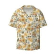 thumbnail image 1 of Fotbe Hippie Bee Honeycomb print Short Sleeve Button Down Shirts for Men Casual Summer Beach Wrinkle Free Shirt-XX-Large, 1 of 7