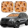 thumbnail image 1 of Fotbe Hippie Ditsy Floral 2-Piece Car Windshield Sun Shade | Sun Blocker for Car Windshield | Foldable Automotive Interior Accessories for Sun Protection-Large, 1 of 7