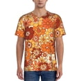 thumbnail image 1 of Fotbe Hippie Flower Baseball Jersey Shirt for Men and Women, Casual Short Sleeves Button Down T-Shirt-Large, 1 of 9