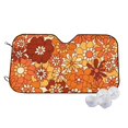 thumbnail image 1 of Fotbe Hippie Flower Car Windshield Sunshade | Sun Visor Protector Front Window Shade, Keeps Out UV Rays, Keeps Your Vehicle Cool-Small, 1 of 7