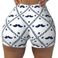 thumbnail image 1 of Fotbe Hipster Mustache Seamless Shorts, Womens Workout Shorts High Waist Stretch Booty Short for Gym/Yoga/Running/Biking-XX-Large, 1 of 9