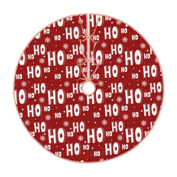 Fotbe Ho-Ho-Ho Pattern Christmas Tree Skirt, Tree Skirts Plush Christmas Decorations, Christmas Tree Skirts Xmas Decorations Holiday Party Decor-36"