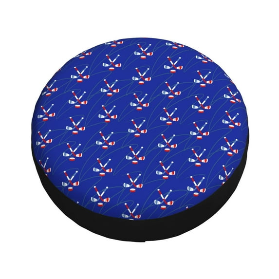 Fotbe Hockey Spare Tire Cover Thickening Universal Fit for Jeep, Trailer, RV, SUV, Truck, Tough Tire Wheel Soft Cover-16 inch