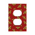 thumbnail image 1 of Fotbe Hohey Bee Golden Print Duplex Receptacle Wall Plate, 1-Gang 5.0" x3.0" Wall Outlet Covers, Dual Outlet Faceplates Covers, Color-matched Screws Included-Style S, 1 of 6