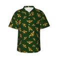 thumbnail image 1 of Fotbe Hohey Bee Hawaiian Shirt for Men Unisex Summer Beach Casual Short Sleeve Cotton Linen Button Down Shirts-X-Large, 1 of 9