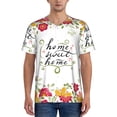 thumbnail image 1 of Fotbe Home Sweet Home Floral Baseball Jersey Shirt for Men and Women, Casual Short Sleeves Button Down T-Shirt-4X-Large, 1 of 9