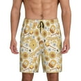 thumbnail image 1 of Fotbe Honey Honeycomb Pajama Shorts for Men, Men's Pajama Bottoms, Sleepwear,Short Pajama Pants-Small, 1 of 9
