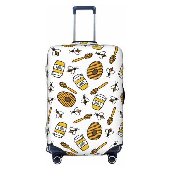 Fotbe Honey Luggage Cover Protector,Suitcase Protector,Scratch and Dirt Resistant,Fits 18-32 Inch Luggage-Medium