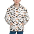 thumbnail image 1 of Fotbe Horse Pattern Youth Pullover Hooded Sweatshirt, Boys Hoodie, Kangaroo Pocket Hoodie for Kids Girls -Small, 1 of 6