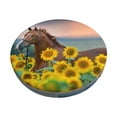 thumbnail image 1 of Fotbe Horse Sunflowers Stool Covers Round,Waterproof Round Bar Stool Covers Bar Chair Covers Washable Stool Cushion Slipcover for 12-14 Inch Chair-14 inch, 1 of 7