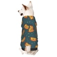 thumbnail image 1 of Fotbe Hot Dog 6 Print Small Dog Sweater Hoodies Pet Grey Hooded Soft Fleece Sweatshirts with Pocket Fall Winter Puppy Cat Sweaters Warm Clothes-Small, 1 of 7