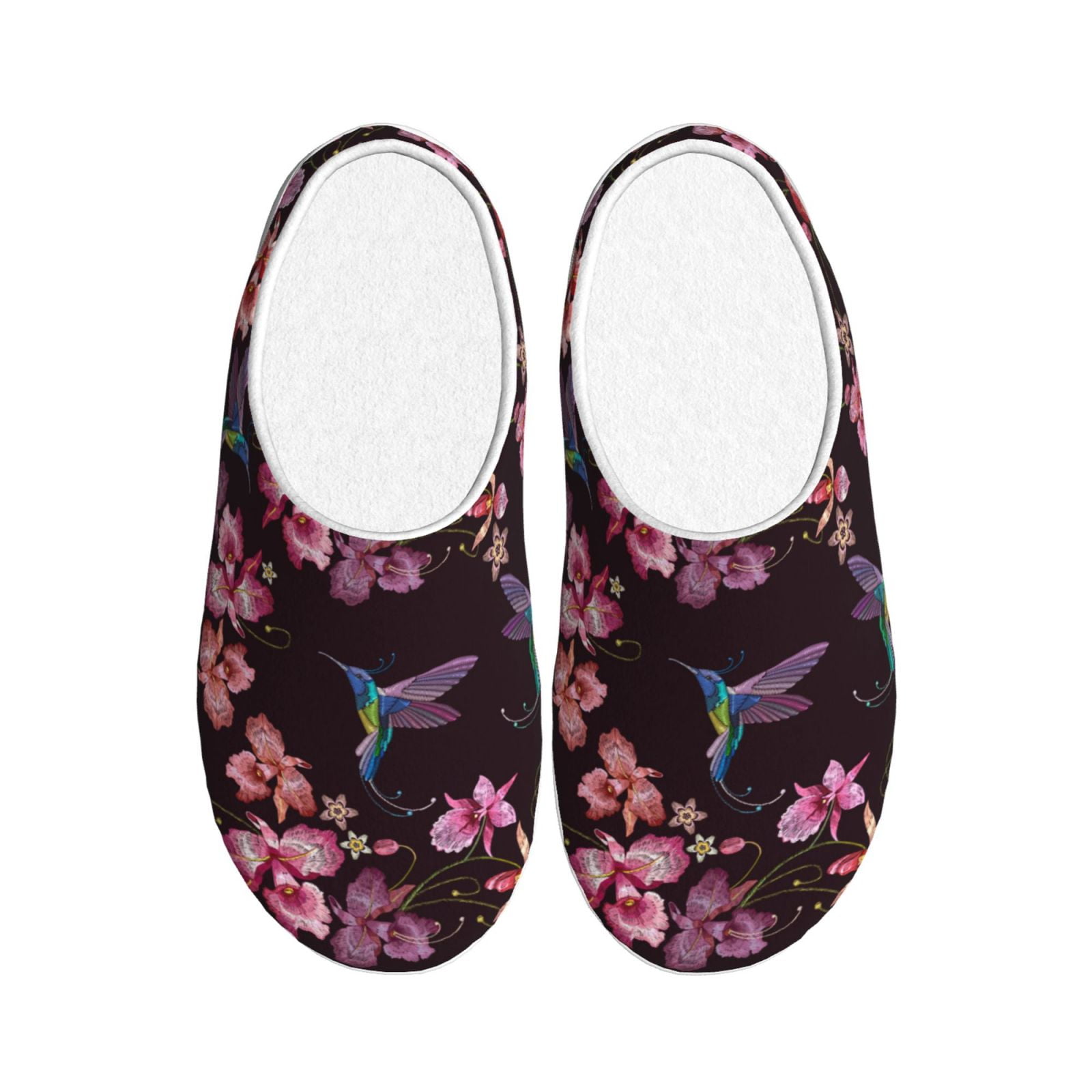 Fotbe Humming Bird And Tropical Pattern Women #39 s Fuzzy Curly Fur Memory Fotbe Humming Bird And Tropical Pattern Women #39 s Fuzzy Curly Fur Memory