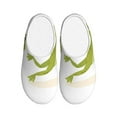 thumbnail image 1 of Fotbe Hunting Frog Pattern Women's Fuzzy Curly Fur Memory Foam Loafer Slippers Indoor Outdoor Slippers Winter Home Shoes-35/36, 1 of 7