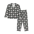 thumbnail image 1 of Fotbe Husky Pattern Long Sleeve Pajama Set for Women,Sleepwear Set,2-piece Loungewear Set,Soft PJs Comfy Nightwear with Pockets -, 1 of 7