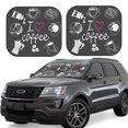 thumbnail image 1 of Fotbe I Love Coffee 2-Piece Car Windshield Sun Shade | Sun Blocker for Car Windshield | Foldable Automotive Interior Accessories for Sun Protection-Medium, 1 of 7
