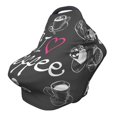 thumbnail image 1 of Fotbe I Love Coffee Pattern Car Seat Covers for Babies, Nursing Breastfeeding Cover Infant Carseat Canopy, Soft Stretchy Carrier Cover, 1 of 9