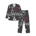 thumbnail image 1 of Fotbe I Love Coffee Pattern Long Sleeve Pajama Set for Men,Sleepwear Set,2-piece Loungewear Set,Soft PJs Comfy Nightwear with Pockets-Small, 1 of 7