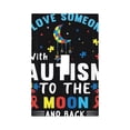 thumbnail image 1 of Fotbe I Love With Autism To The Moon And Back Print Duplex Receptacle Wall Plate, 1-Gang 5.0" x3.0" Wall Outlet Covers, Dual Outlet Faceplates Covers, Color-matched Screws Included-Style T, 1 of 6