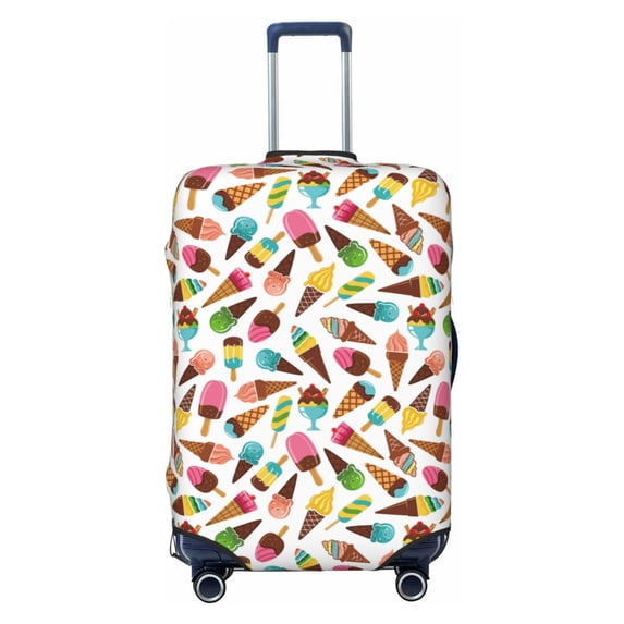 Fotbe Ice Cream Popsicles Luggage Cover Protector,Suitcase Protector,Scratch and Dirt Resistant,Fits 18-32 Inch Luggage-Medium