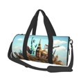 thumbnail image 1 of Fotbe Iconic Global Landmarks Pattern Foldable Sports Gym Bag with Wet Dry Pocket, Ultralight Travel Bag, Large Capacity Duffel Bag, Splash Proof Carry on Bag, Overnight Bag, Weekender Bag, 1 of 8