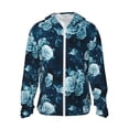 thumbnail image 1 of Fotbe Ink Rose Men's Women's UPF 50+ Sun Protection Jacket Hooded Cooling Shirt with Pockets Hiking Outdoor Performance-Large, 1 of 9