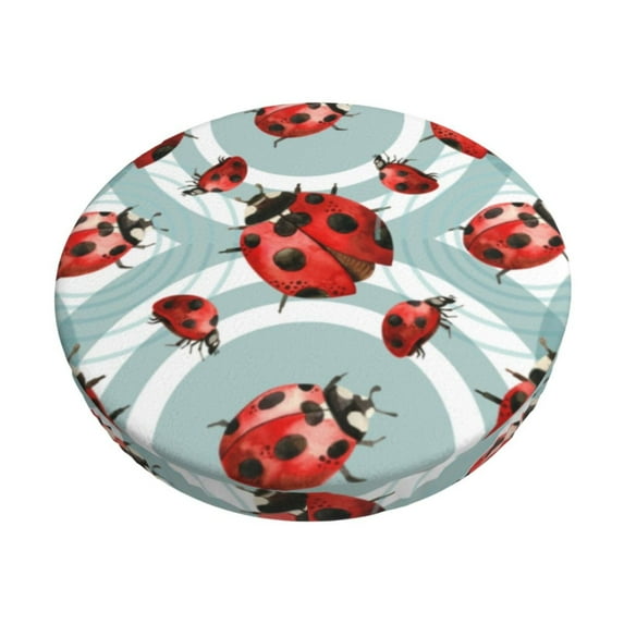 Fotbe Insects Stool Covers Round,Waterproof Round Bar Stool Covers Bar Chair Covers Washable Stool Cushion Slipcover for 12-14 Inch Chair-13 inch