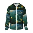 thumbnail image 1 of Fotbe Jelly Fish Men's Women's UPF 50+ Sun Protection Jacket Hooded Cooling Shirt with Pockets Hiking Outdoor Performance-, 1 of 9