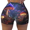 thumbnail image 1 of Fotbe Jungle Path Glowing Mushrooms Seamless Shorts, Womens Workout Shorts High Waist Stretch Booty Short for Gym/Yoga/Running/Biking-XX-Large, 1 of 9