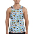 thumbnail image 1 of Fotbe Kawaii Sushi (2) Pattern Men's Quick Dry Workout Tank Top Gym Muscle Tee Fitness Bodybuilding Sleeveless T Shirt Breathable Workout Shirt-, 1 of 9