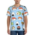 thumbnail image 1 of Fotbe Kawaii Sushi Baseball Jersey Shirt for Men and Women, Casual Short Sleeves Button Down T-Shirt-X-Large, 1 of 9