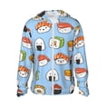 thumbnail image 1 of Fotbe Kawaii Sushi Men's Women's UPF 50+ Sun Protection Jacket Hooded Cooling Shirt with Pockets Hiking Outdoor Performance-XX-Large, 1 of 9