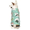 thumbnail image 1 of Fotbe Kawaii Sushi Print Small Dog Sweater Hoodies Pet Grey Hooded Soft Fleece Sweatshirts with Pocket Fall Winter Puppy Cat Sweaters Warm Clothes-Medium, 1 of 7