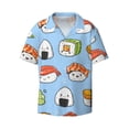 thumbnail image 1 of Fotbe Kawaii Sushi print Short Sleeve Button Down Shirts for Men Casual Summer Beach Wrinkle Free Shirt-XX-Large, 1 of 7